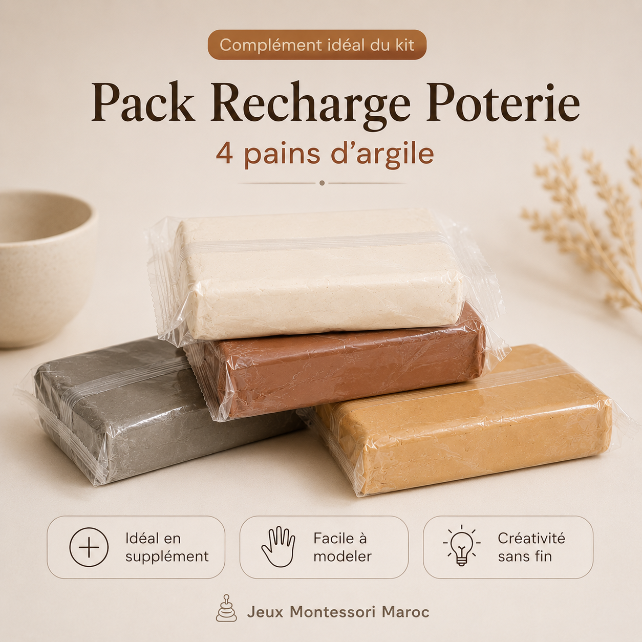 Packs de recharge– CréaPotte™ 4pcs Jeux Montessori