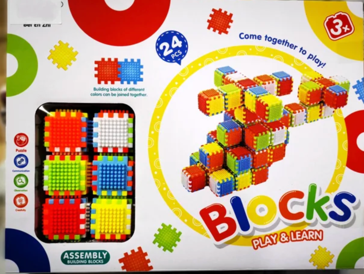 BLOCKS DE CONSTRUCTION 24 PIÈCES Jeux Montessori
