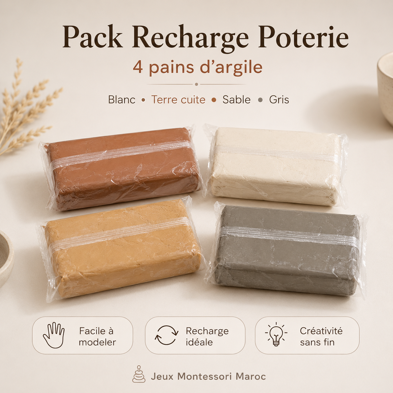 Packs de recharge– CréaPotte™ 4pcs Jeux Montessori