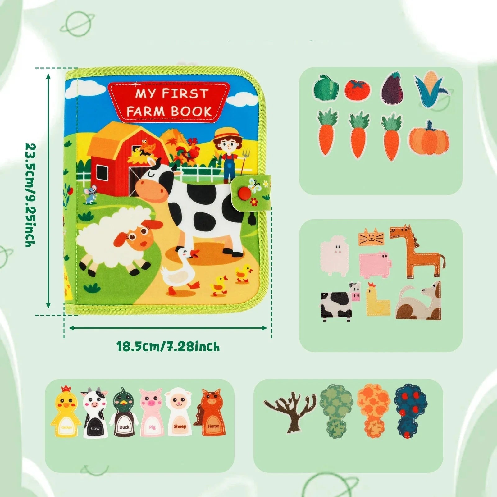 Livre éducatif Montessori sur les histoires de la ferme Jeux Montessori