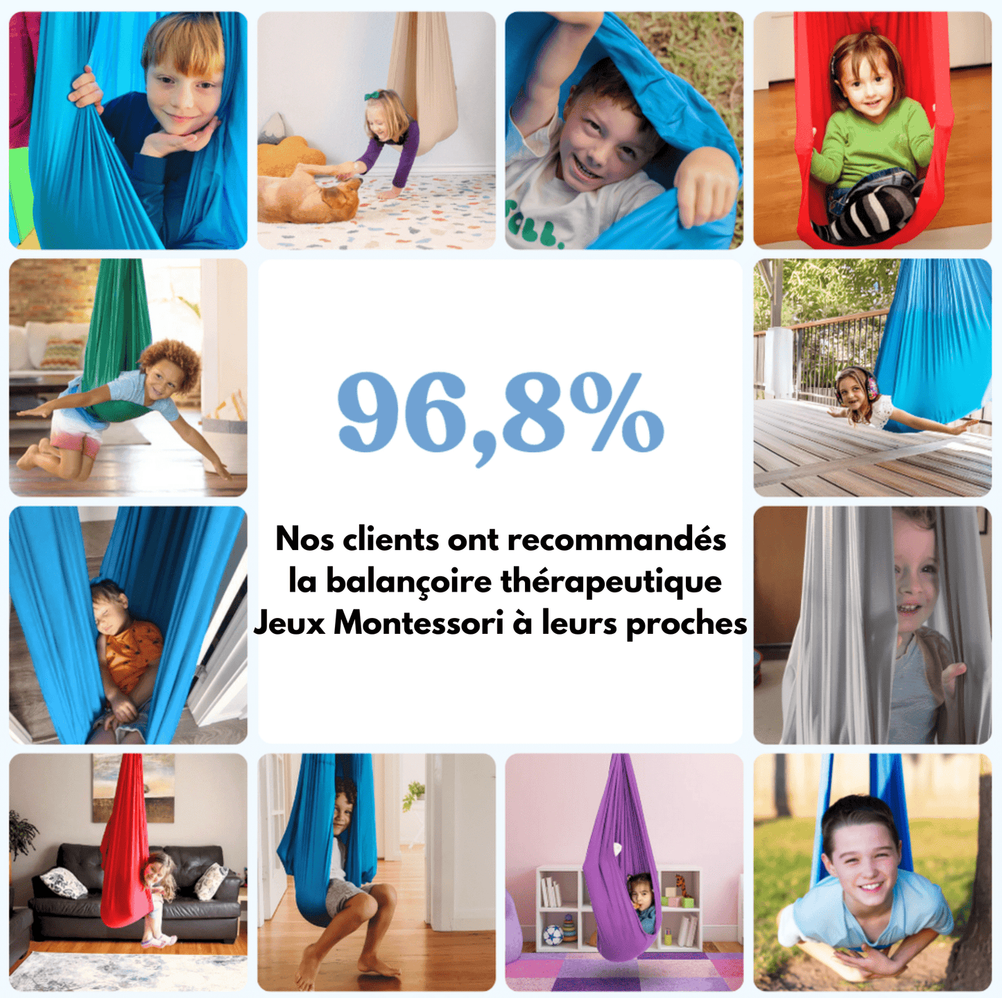 Balançoire sensorielle pédagogique pour enfants - Jeux Montessori