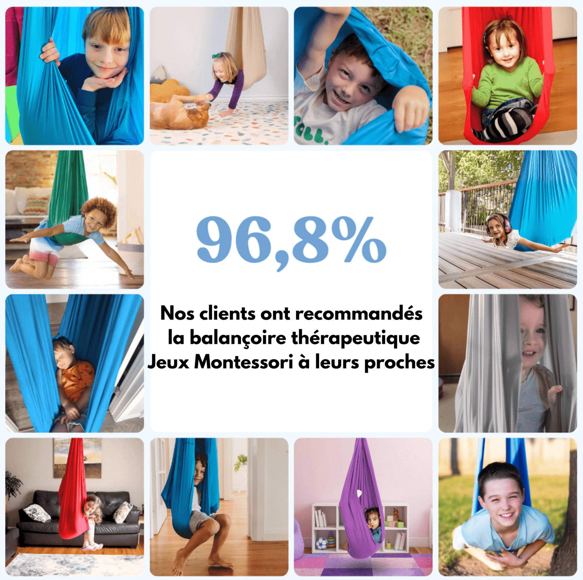 Balançoire sensorielle pédagogique pour enfants - Jeux Montessori