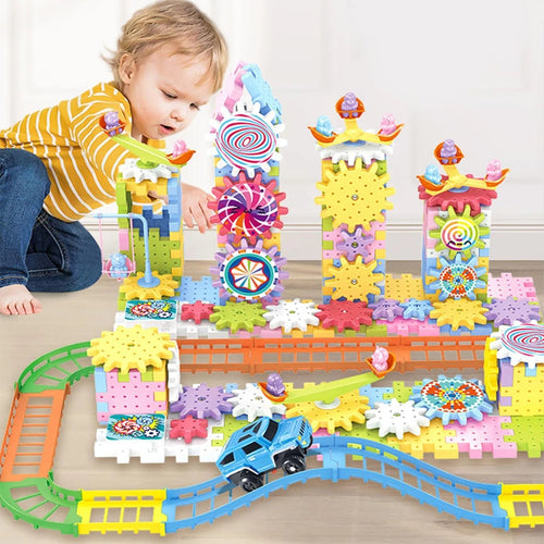 Blocs de Construction Engrenages Megacity 203pcs - Jeux Montessori
