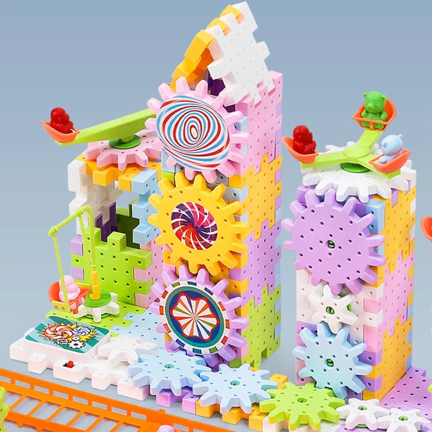 Blocs de Construction Engrenages Megacity 203pcs - Jeux Montessori