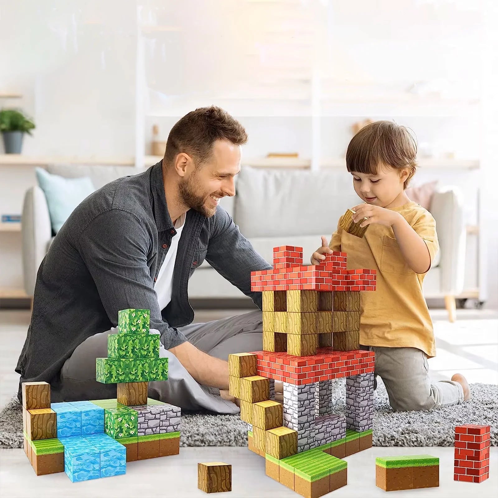 Blocs de construction magnétiques stem - Jeux Montessori