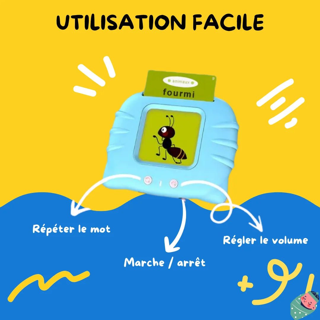 LECTEUR DE CARTES ÉDUCATIF FRANÇAIS - ANGLAIS - Jeux Montessori