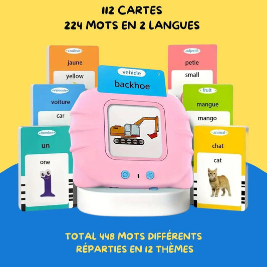 LECTEUR DE CARTES ÉDUCATIF FRANÇAIS - ANGLAIS - Jeux Montessori