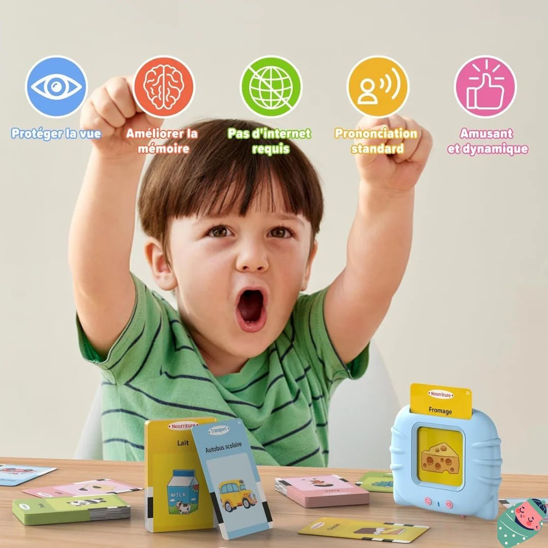 LECTEUR DE CARTES ÉDUCATIF FRANÇAIS - ANGLAIS - Jeux Montessori
