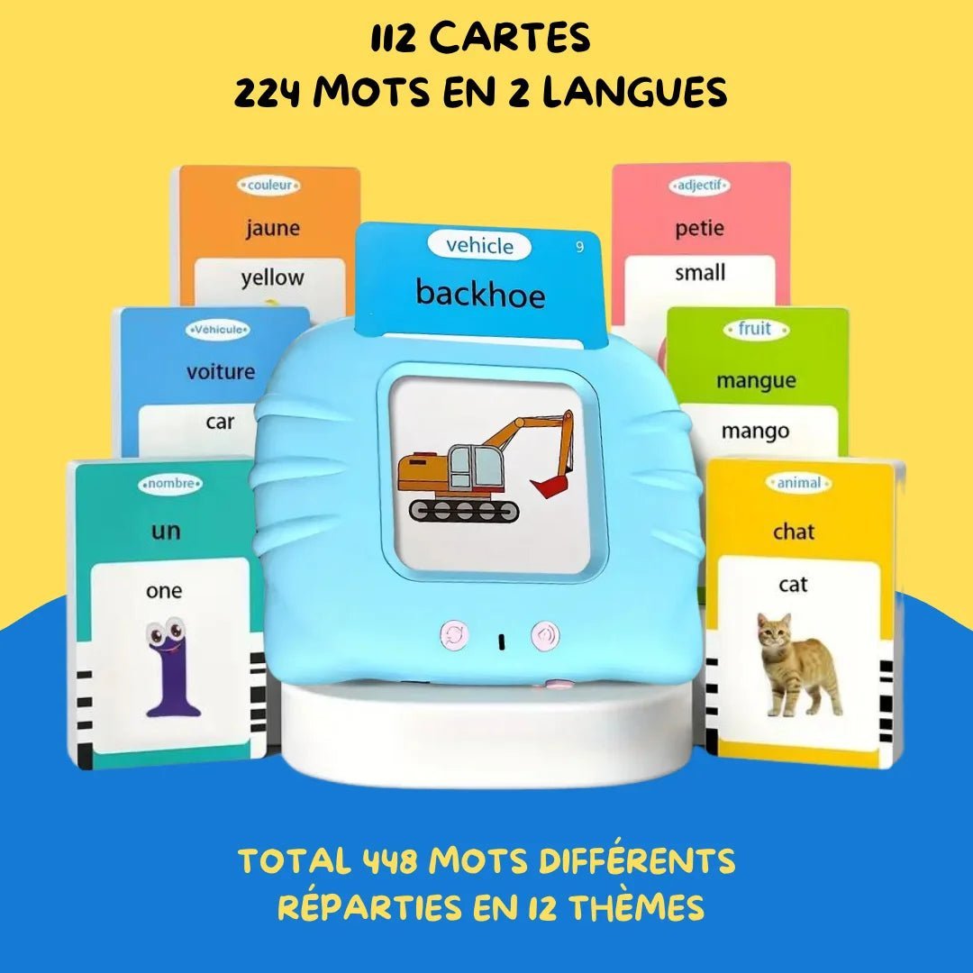 LECTEUR DE CARTES ÉDUCATIF FRANÇAIS - ANGLAIS - Jeux Montessori