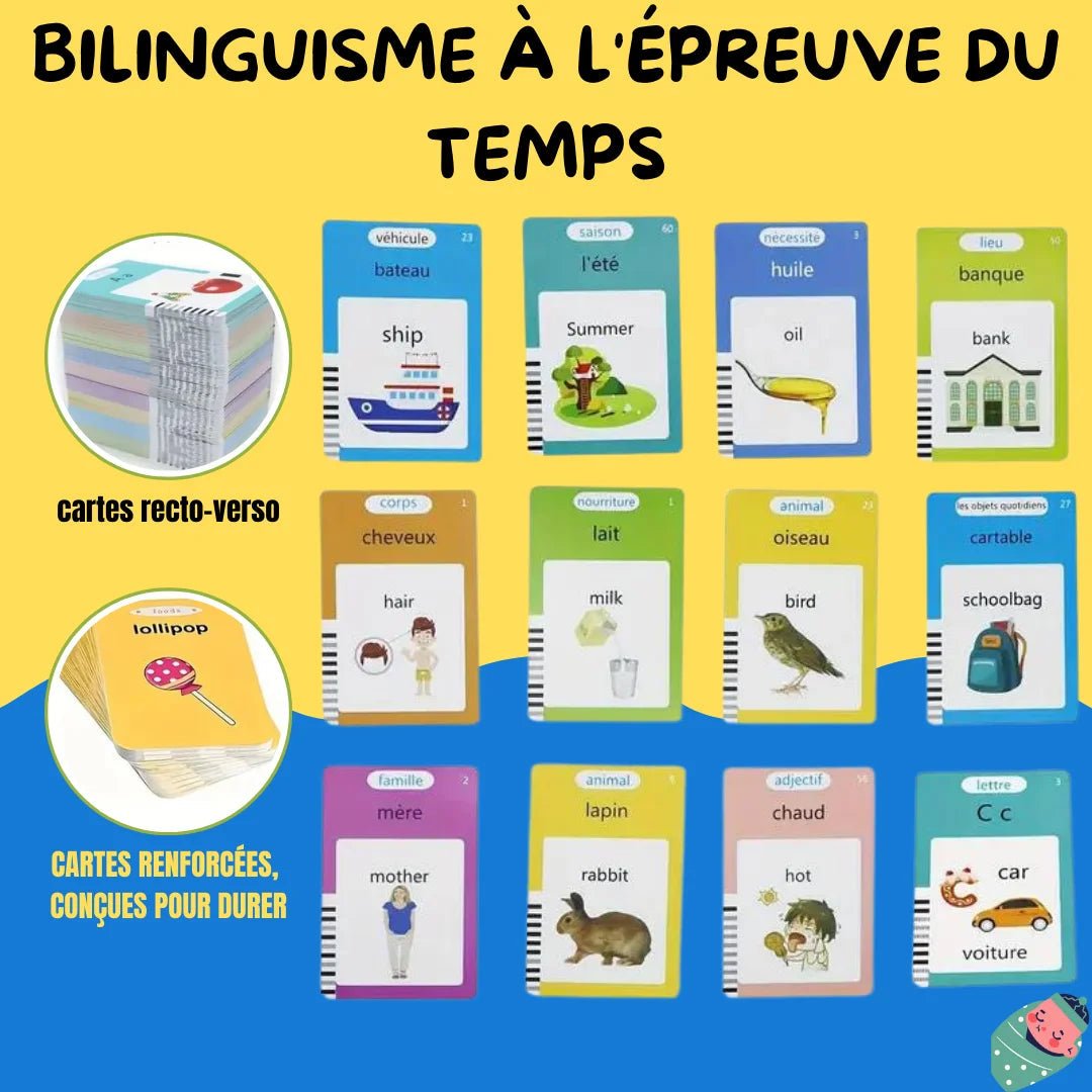LECTEUR DE CARTES ÉDUCATIF FRANÇAIS - ANGLAIS - Jeux Montessori
