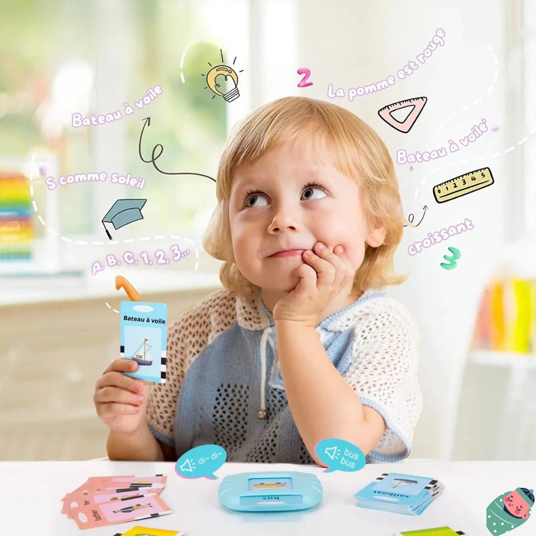 VOCABOX | LECTEUR DE CARTES ÉDUCATIF Français - Anglais - Jeux Montessori